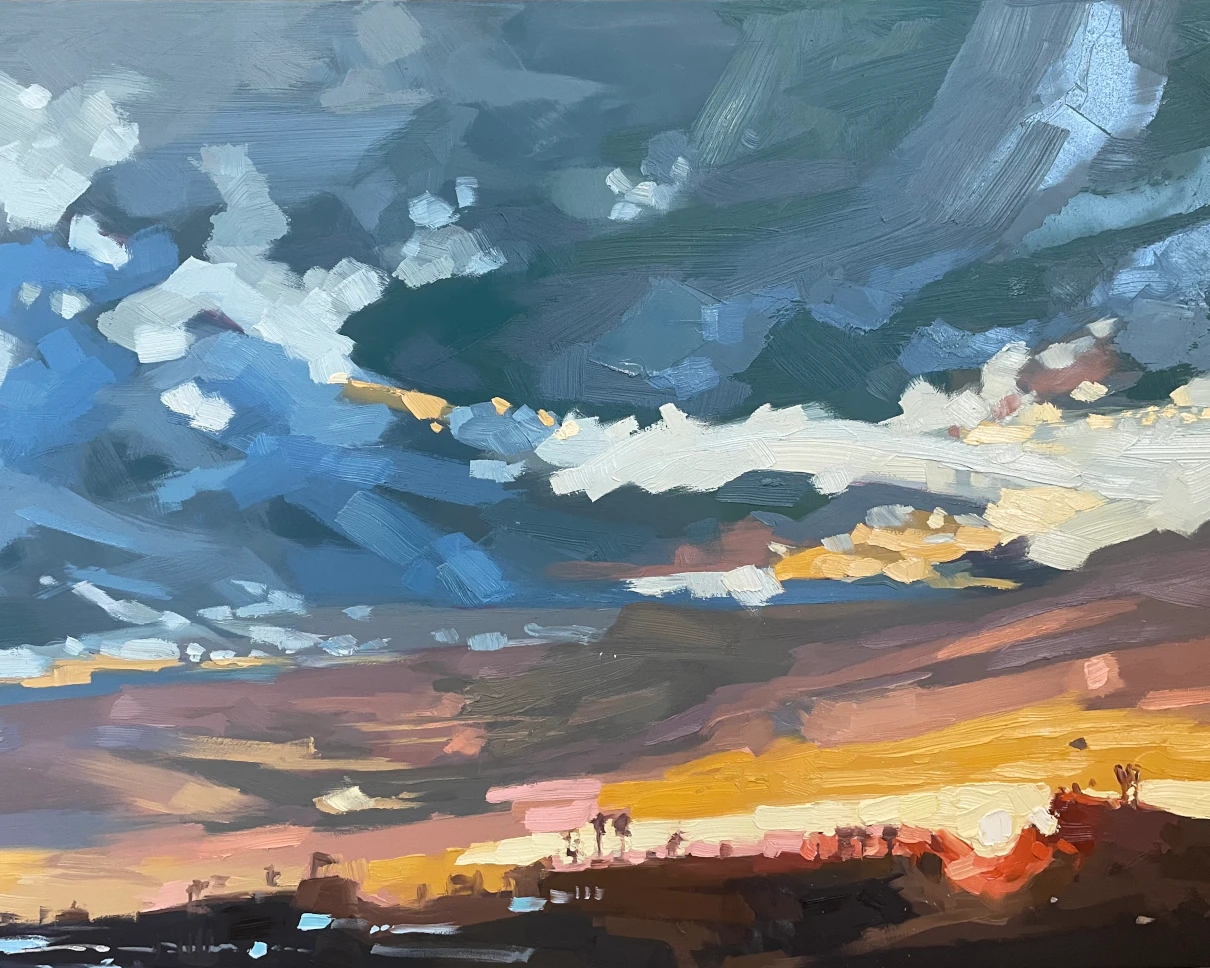 sunset painting