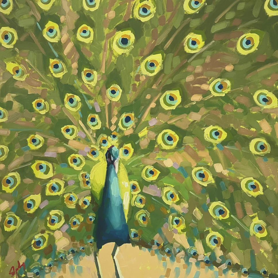 peacock painting